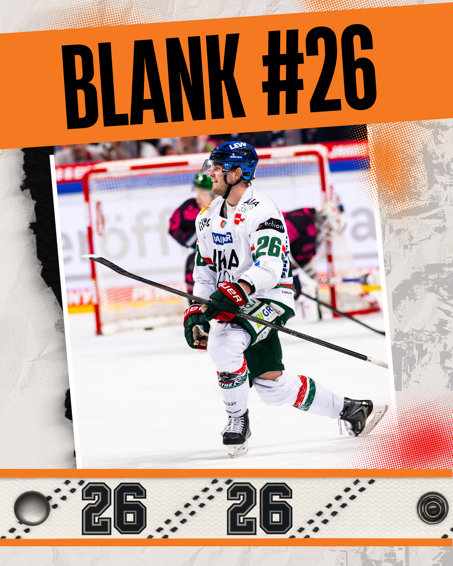 #26 Eishockey Armband Alex Blank #26 - GAMECODE Lace Armband