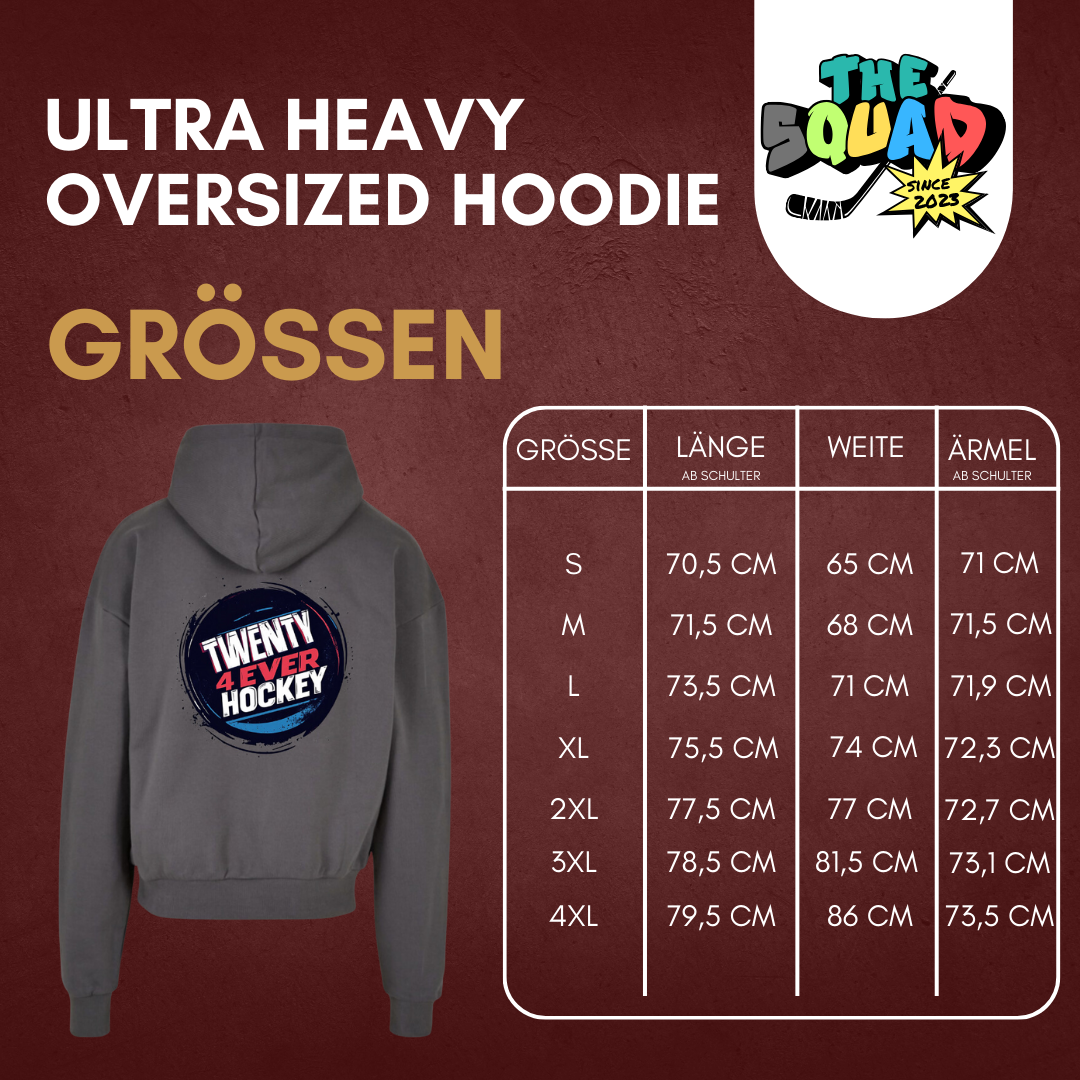 Marcus Weber "Twenty4Ever Hockey" Ultra Heavy Oversized Hoodie in 2 Farben
