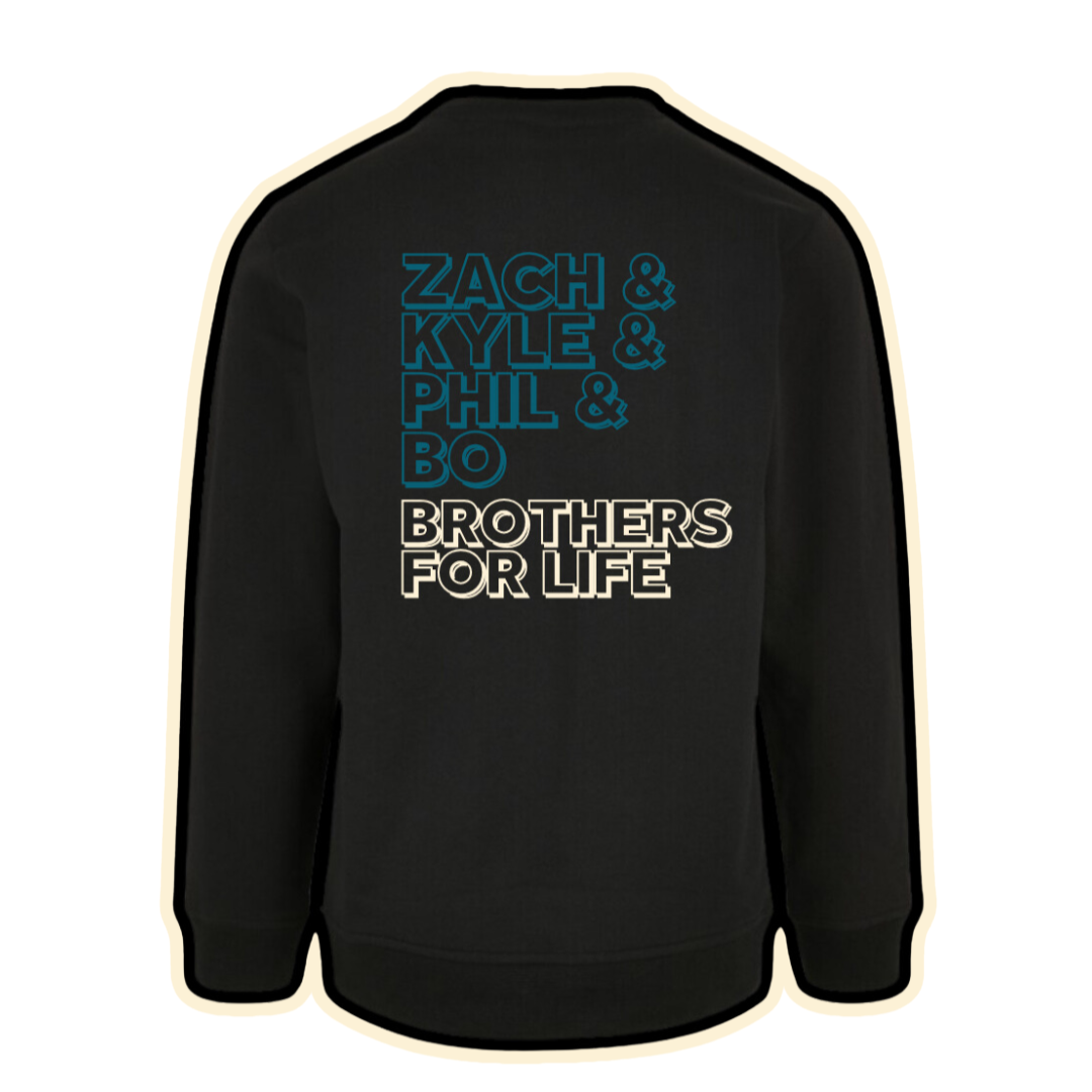 Brothers for Life "4 Brothers" Crewneck Pullover back