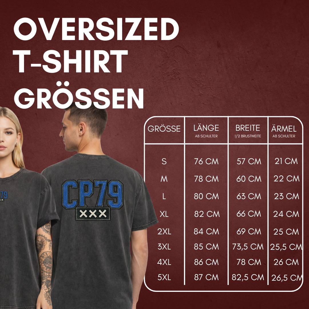 "CP79" Calvin Pokorny X The Squad Acid Washed Oversized T-Shirt
