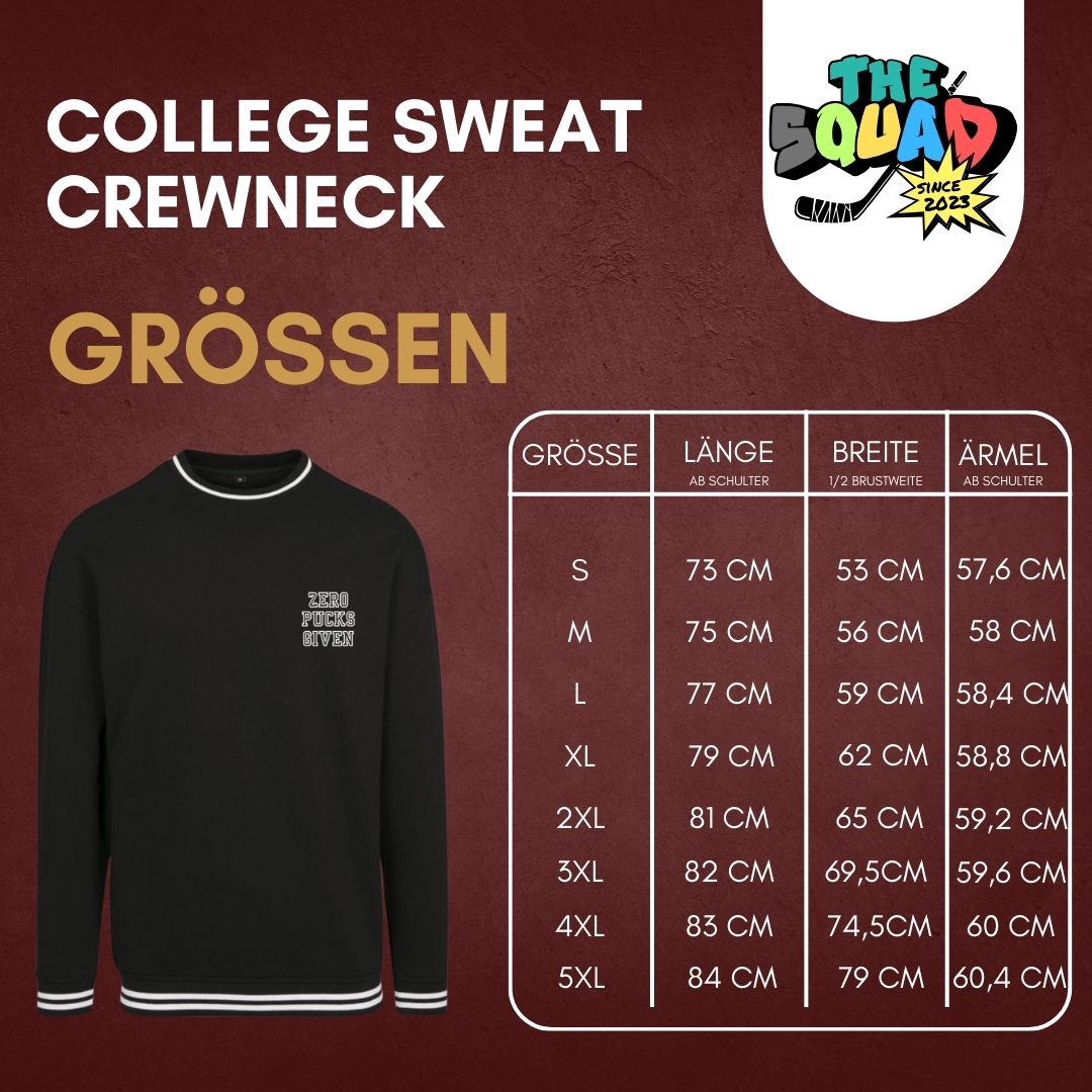 Größentabelle Zero Pucks Given Crewneck Pulli