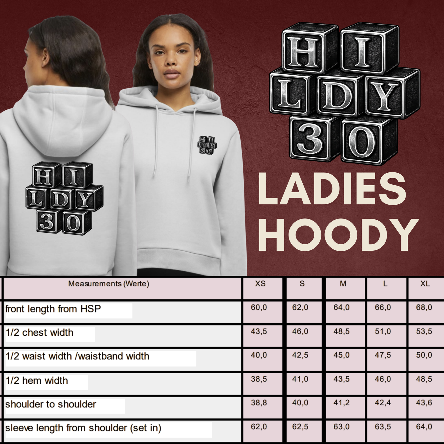 Jake Hildebrand "Blocks" Ladies Heavy Hoody