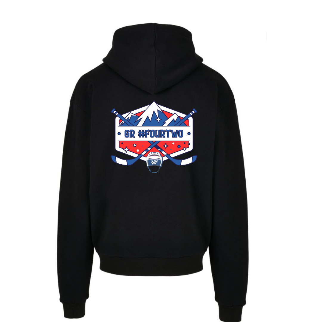 Jamal Watson "Fourtwo" Ultra Heavy Oversized Hoodie schwarz back