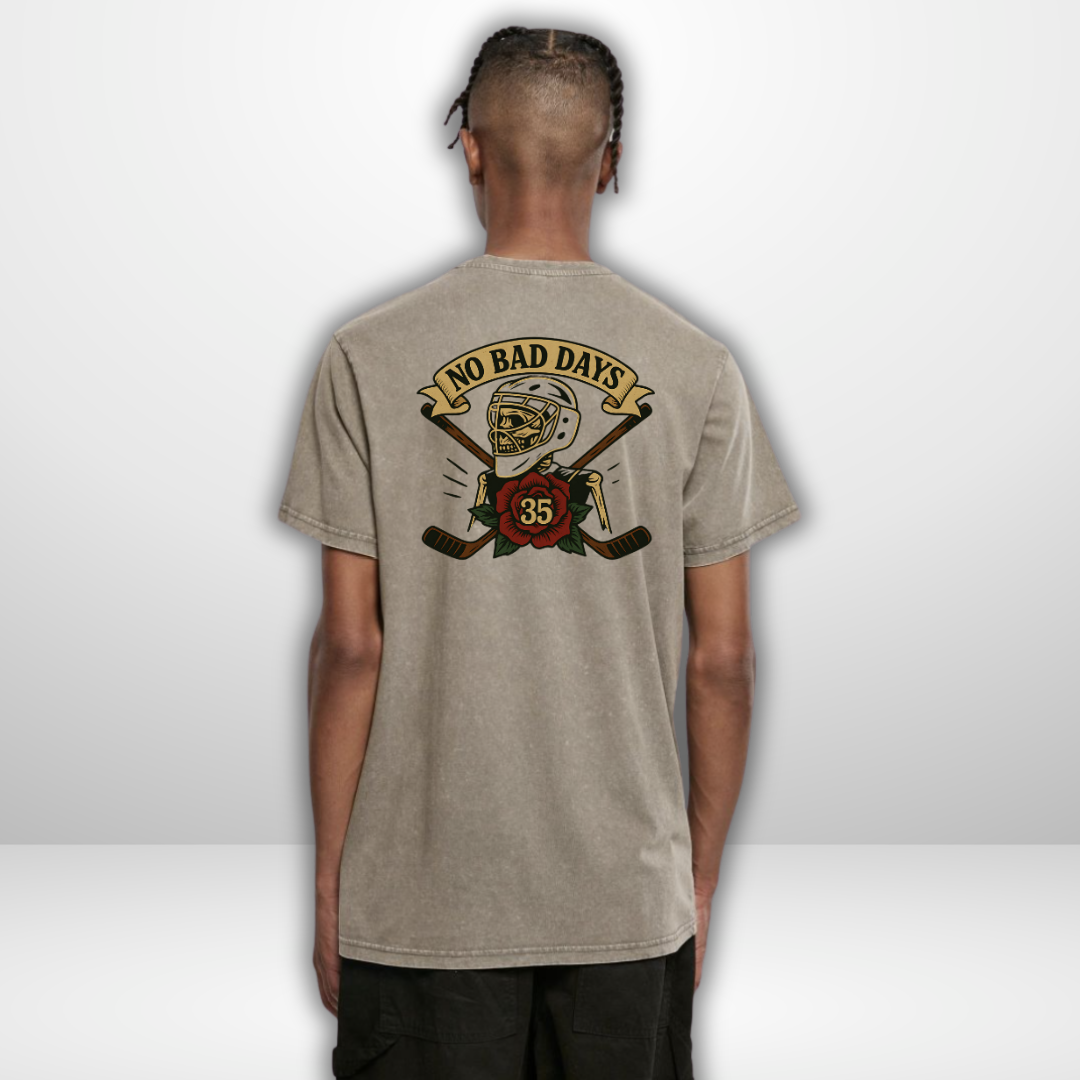 Jerry Kuhn "NO BAD DAYS" Acid Washed Tee