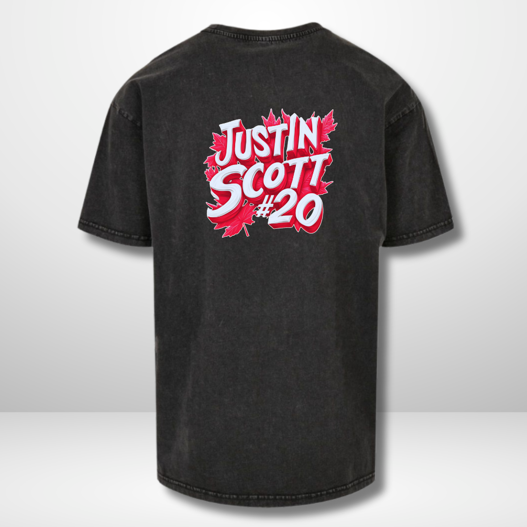 Justin Scott "Maple Leaf" Acid Washed Oversized Shirt
