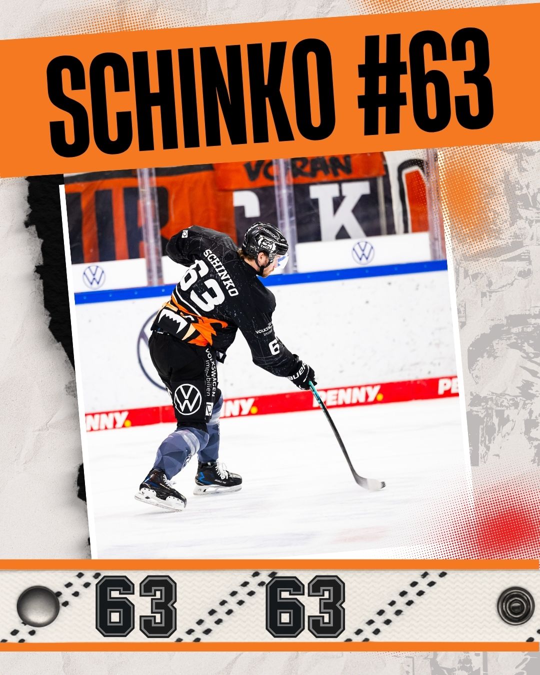 #63 Eishockey Armband Luis Schinko #63 - GAMECODE Lace Armband