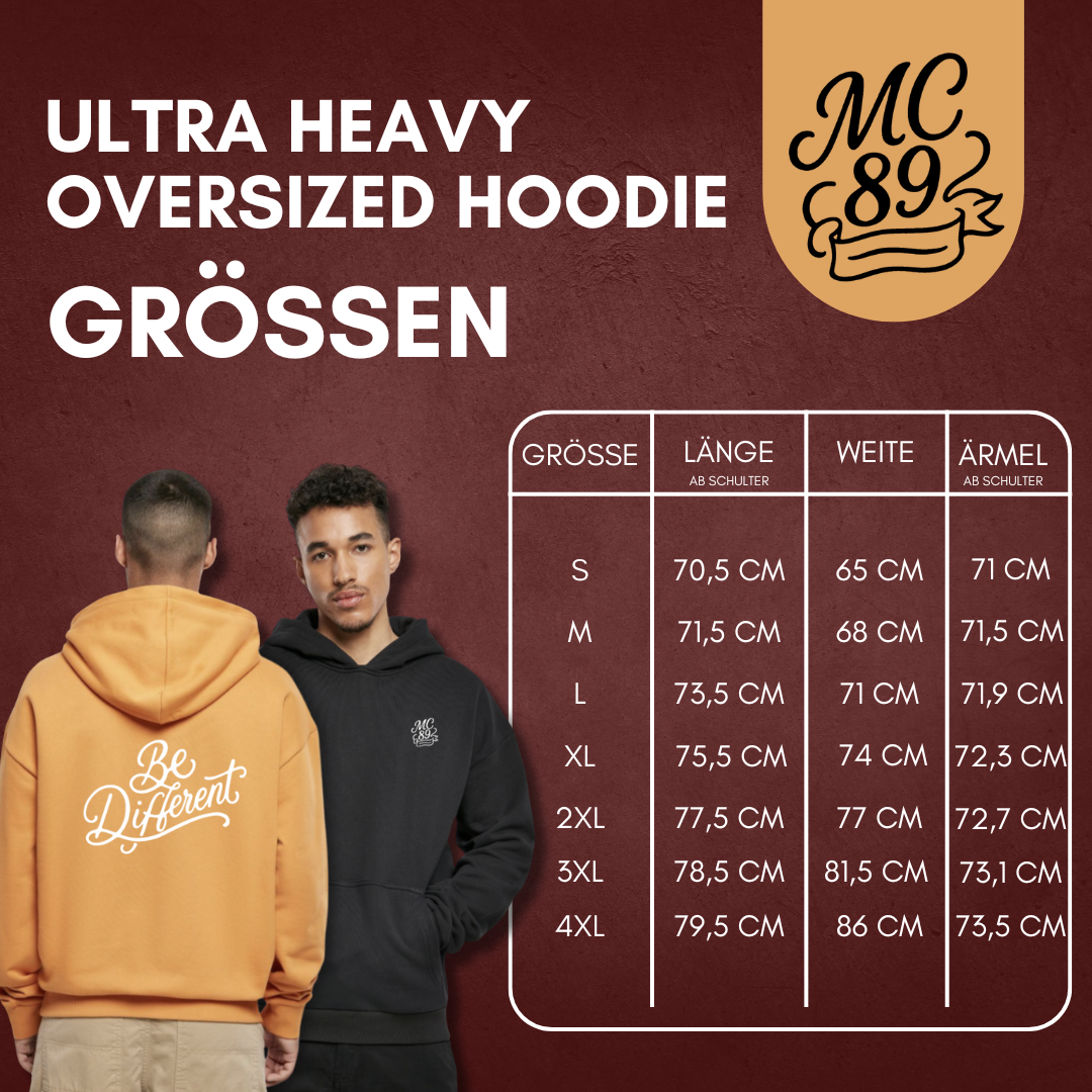 Matt Choupani "be different" Ultra Heavy Oversized Hoodie in 2 Farben