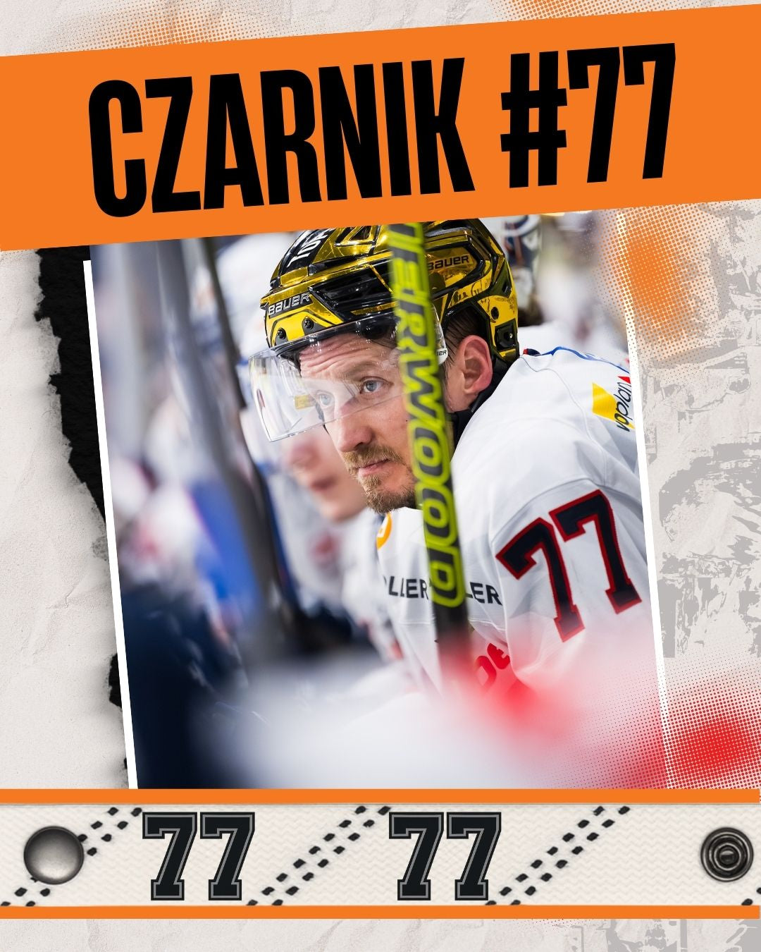#77 Eishockey Armband Robbie Czarnik #77 - GAMECODE Lace Armband