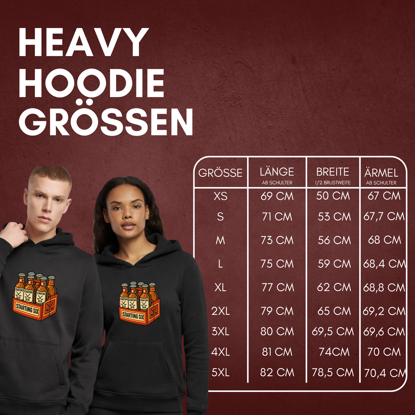 "STARTING SIX" The Squad Heavy Hoody