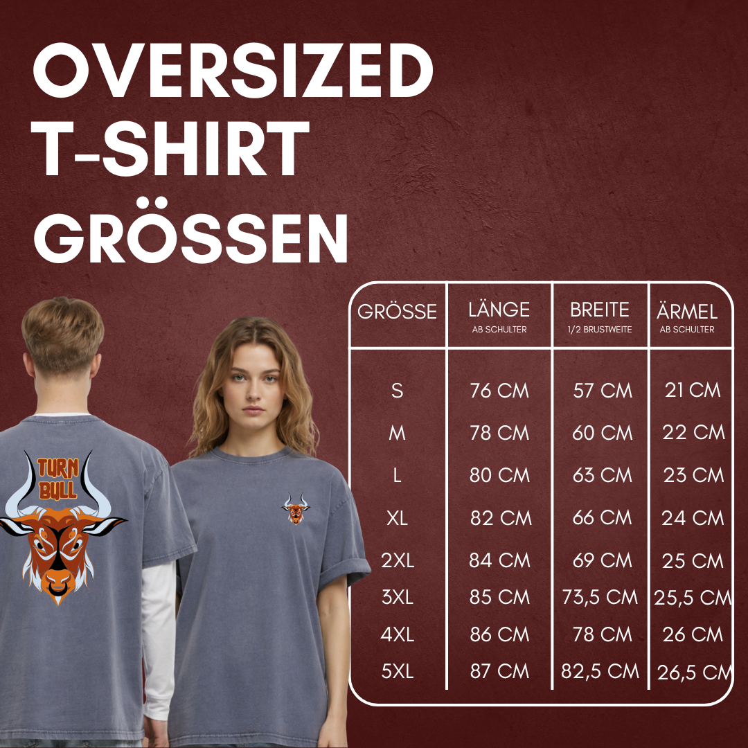 "THE BULL" Travis Turnbull X The Squad Acid Washed Oversized T-Shirt