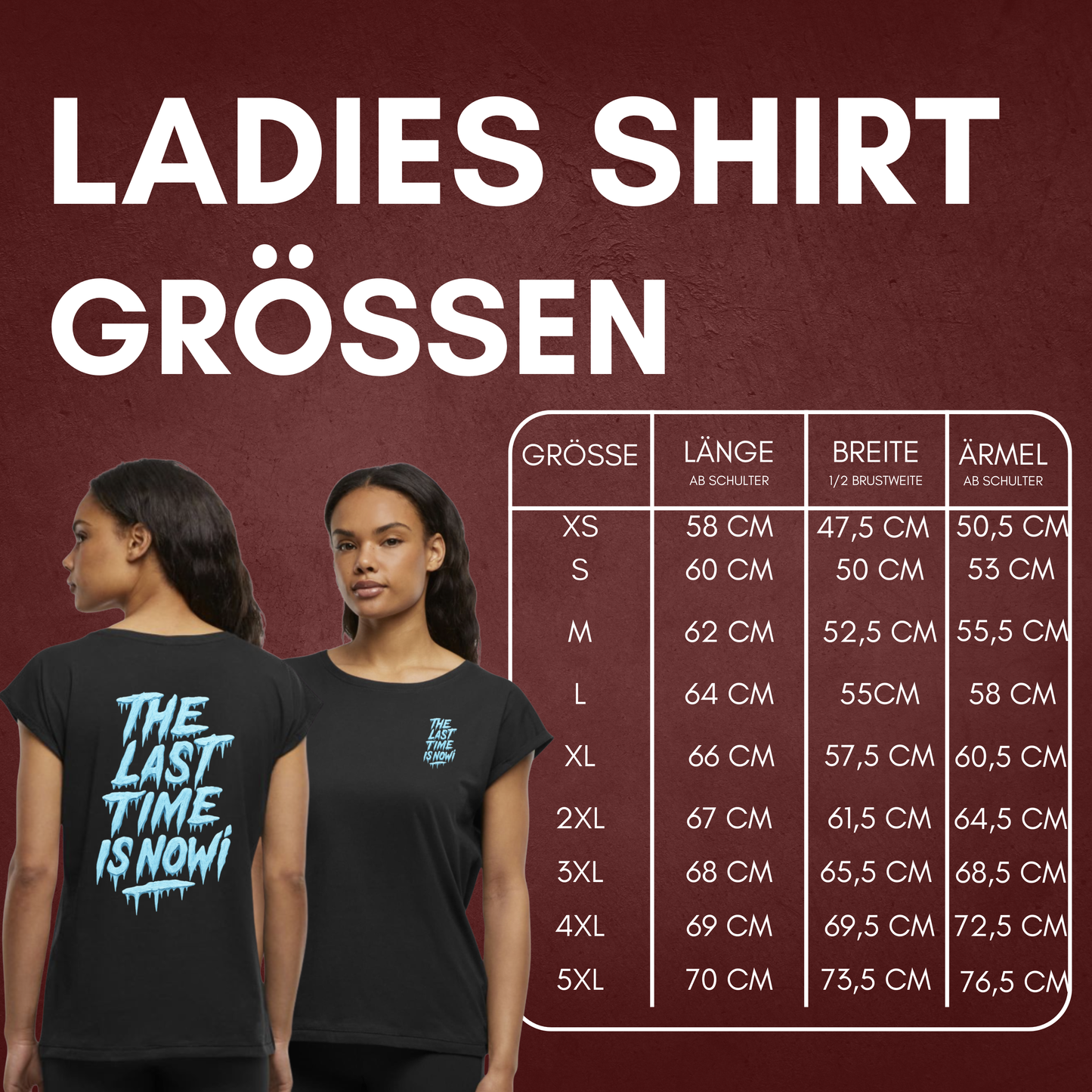 "THE LAST TIME IS NOWI" " Ladies Shirt