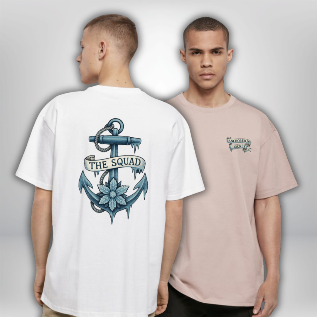 THE SQUAD "Anchored in Hockey" Oversized Shirt in 2 Farben