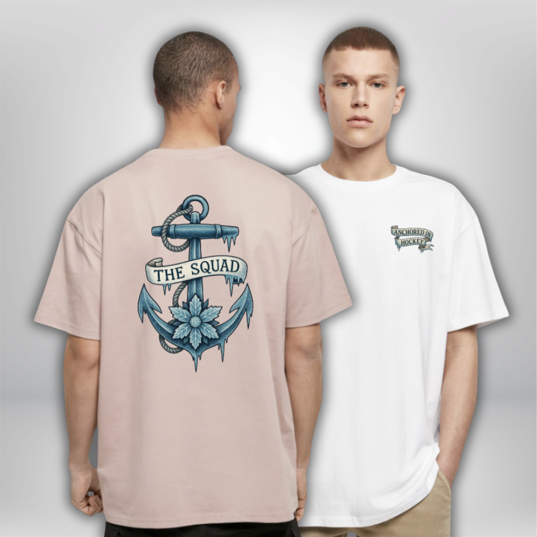 THE SQUAD "Anchored in Hockey" Oversized Shirt in 2 Farben