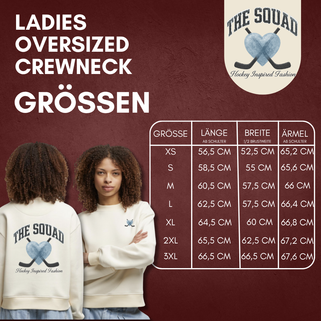 THE SQUAD "Frozen Heart" Ladies Oversized Crewneck
