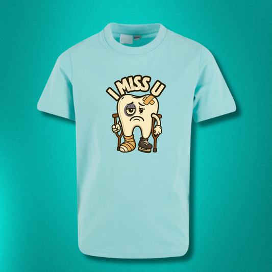 THE SQUAD " I Miss U" 🦷💙 Kids T-Shirt