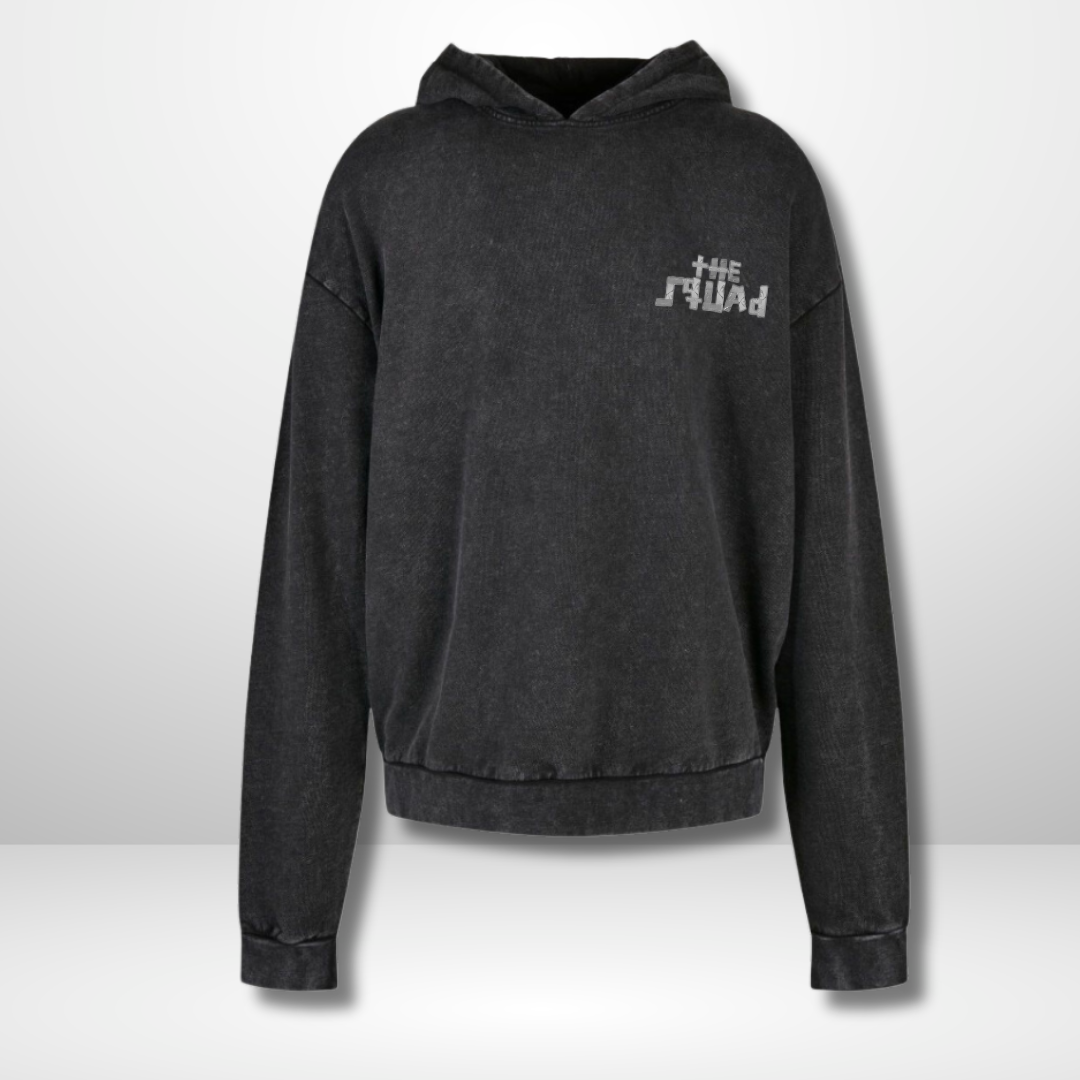 THE SQUAD "Tape" Acid Washed Oversized Hoodie