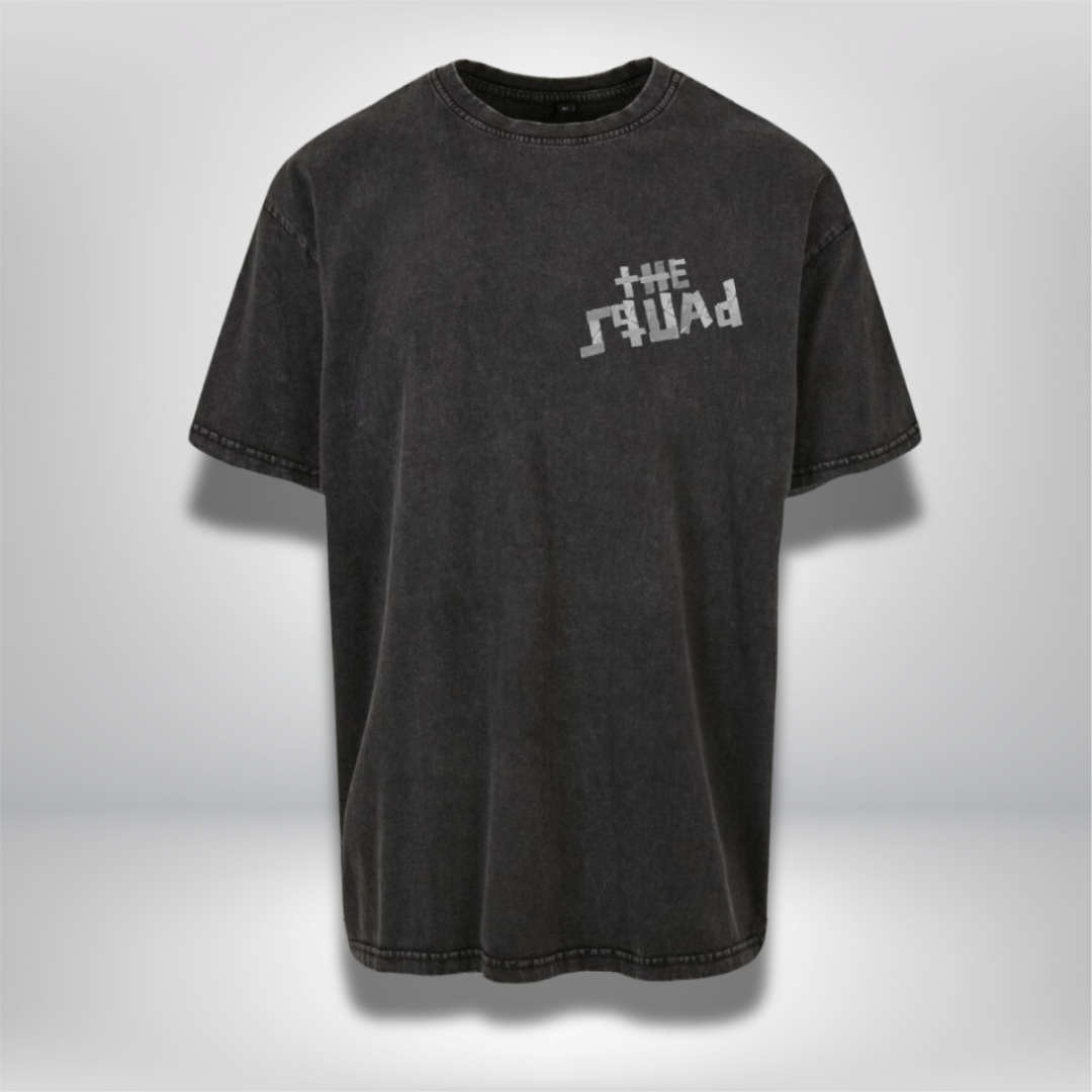 THE SQUAD "Tape" Acid Washed Oversized T-Shirt
