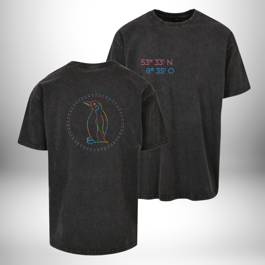THE SQUAD "Weite Reise" Acid Washed Oversized T-Shirt