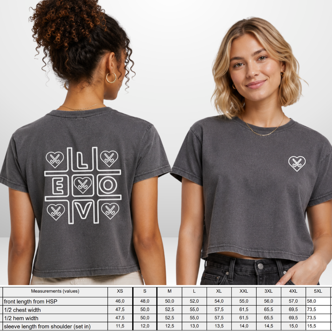 "TIC-TAC-HOCKEY" The Squad Ladies Vintage Cropped T-Shirt