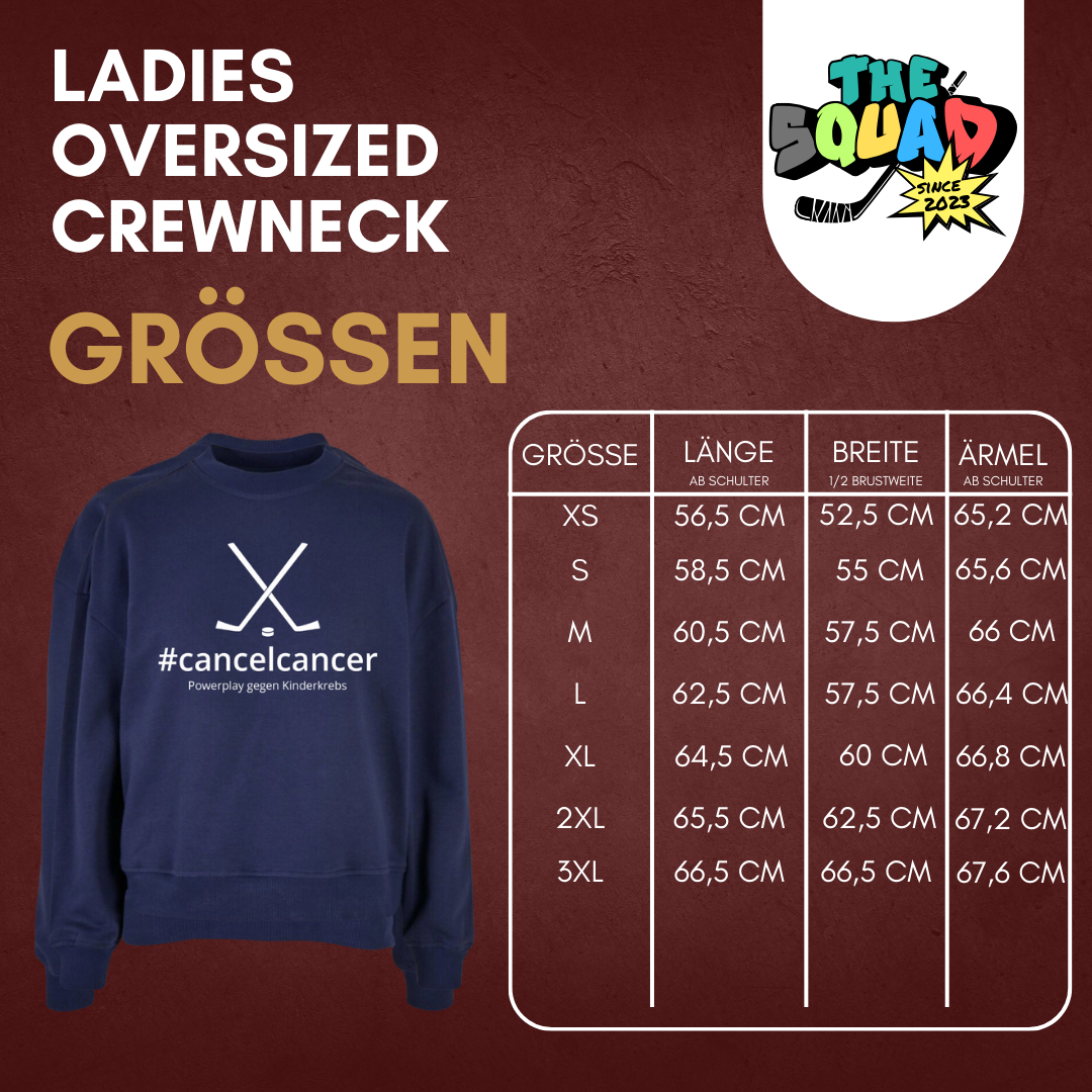 Cancel Cancer 🎗️ "Powerplay" Ladies Crewneck