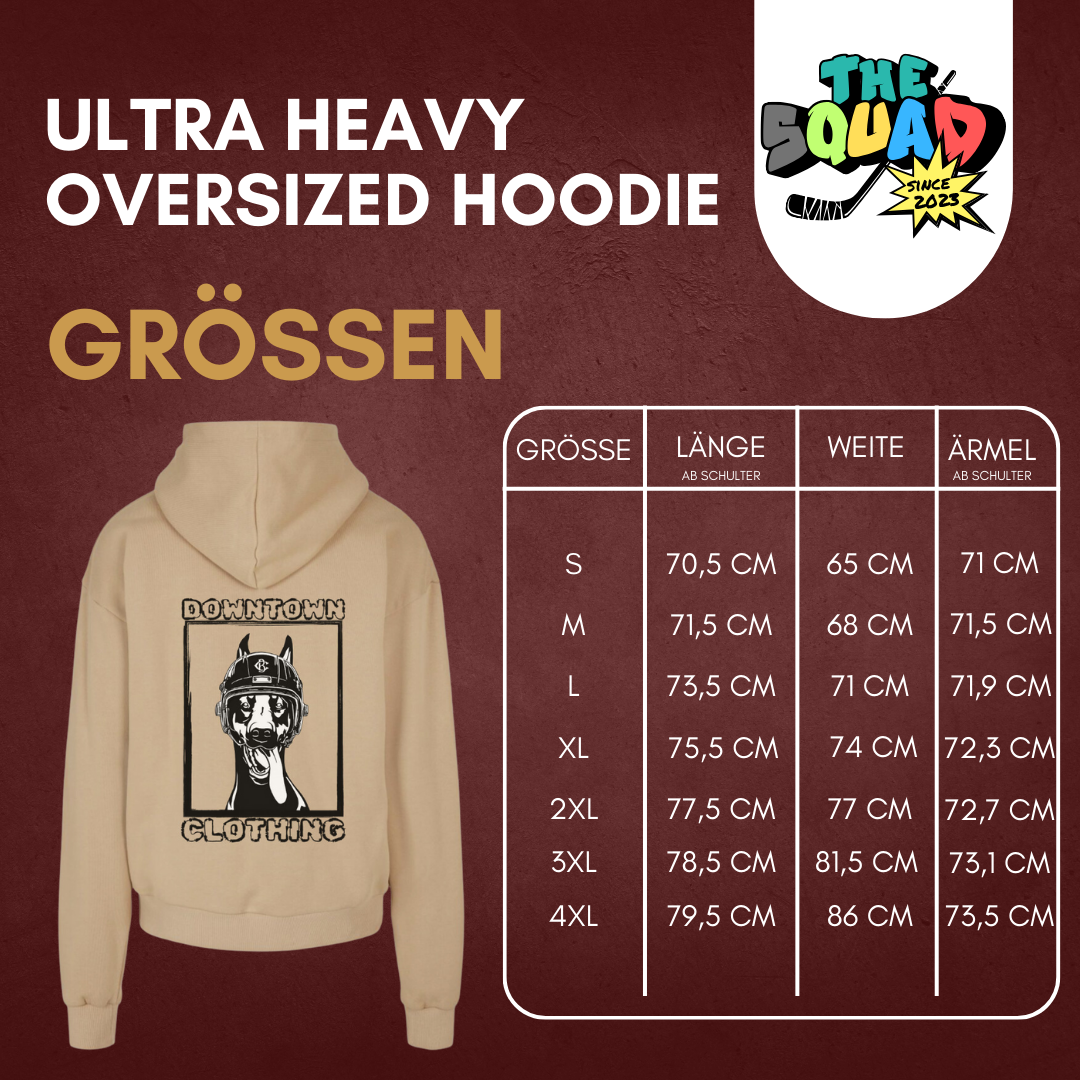 "DOWNTOWN" Constantin Braun X The Squad Ultra Heavy Oversized Hoody