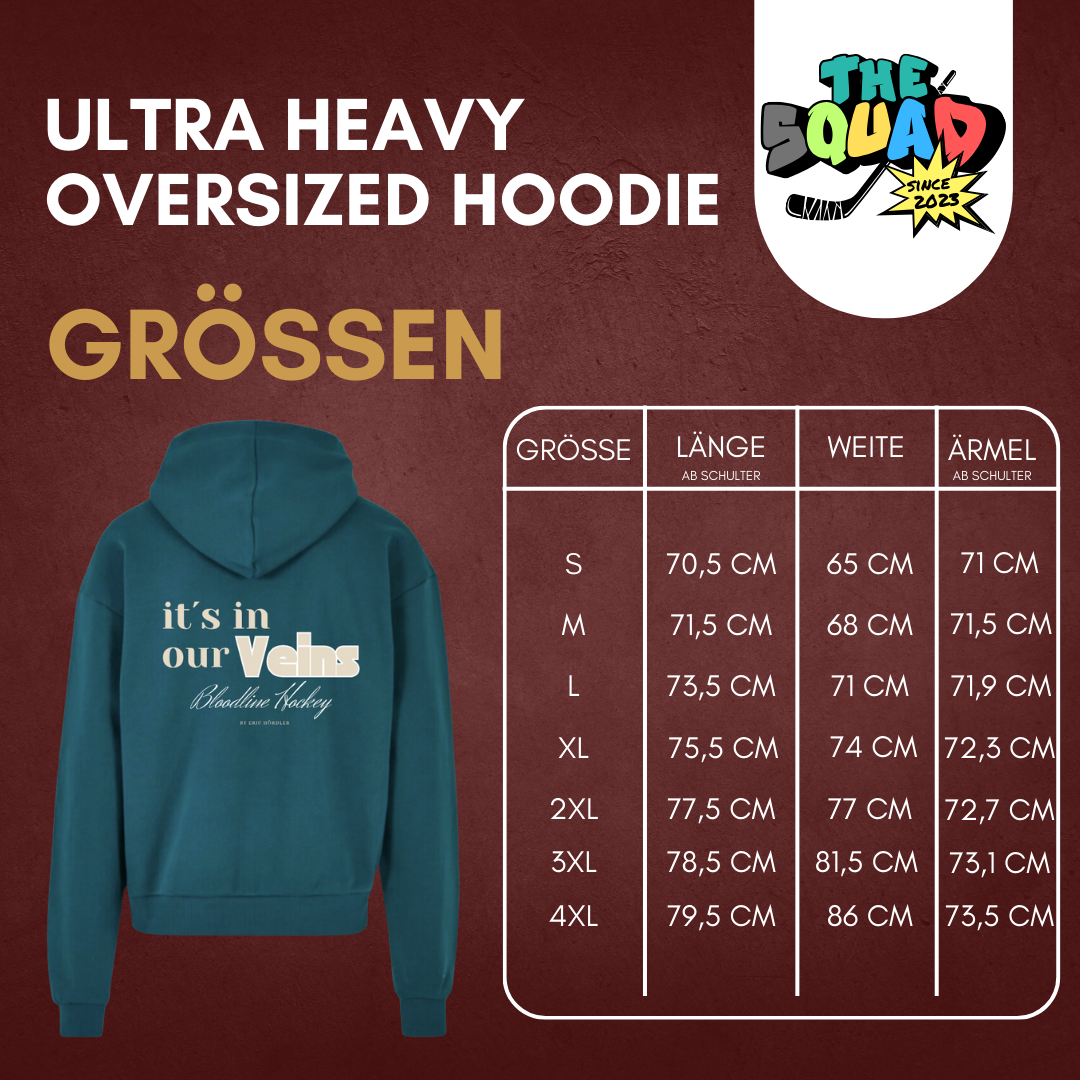 Eric Hördler "Bloodline Hockey - It´s in our Veins" Oversized Hoodie in 2 Farben