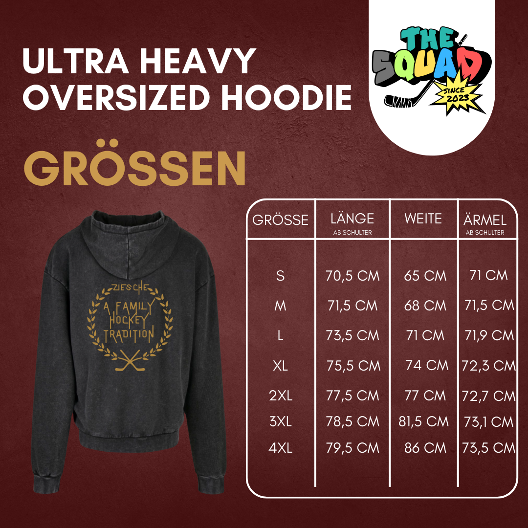 Philip Ziesche "A Hockey Family Tradition" Acid Washed Oversized Hoody