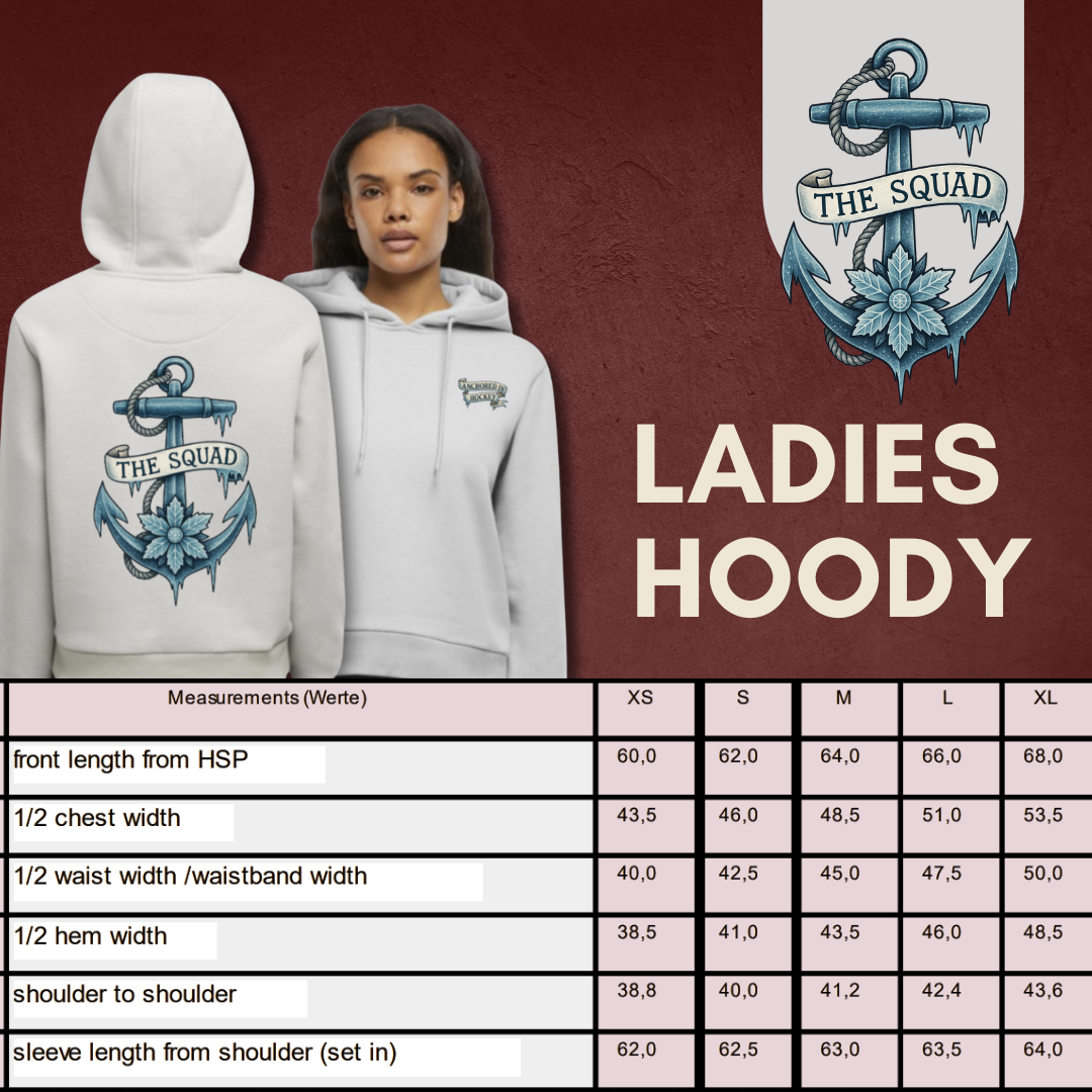 THE SQUAD "Anchored in Hockey"  Ladies Hoody