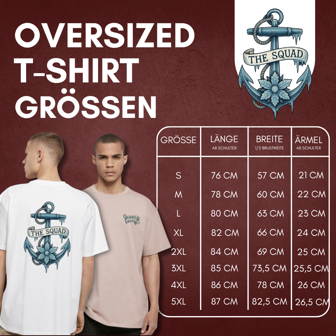 THE SQUAD "Anchored in Hockey" Oversized Shirt in 2 Farben