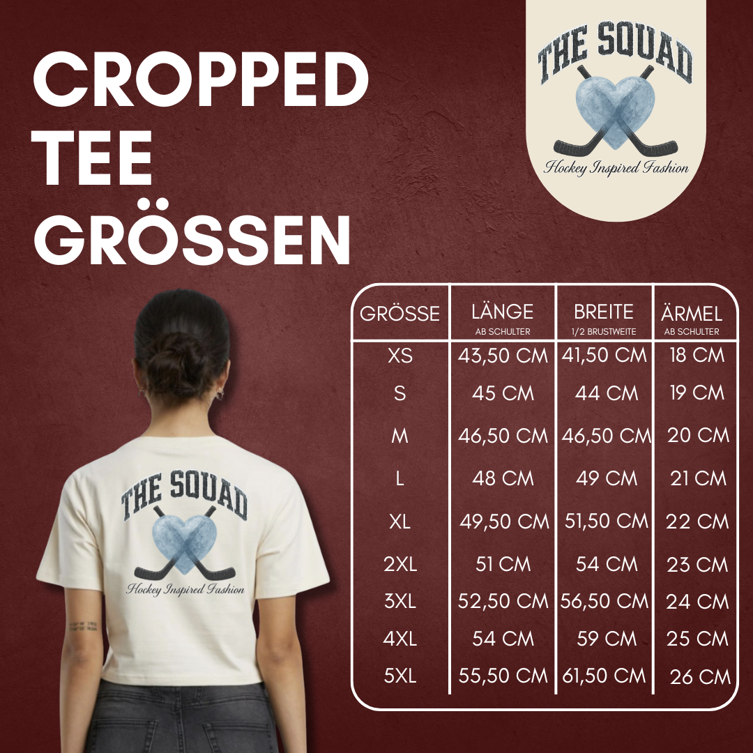 THE SQUAD "Frozen Heart”" Ladies Cropped Tee