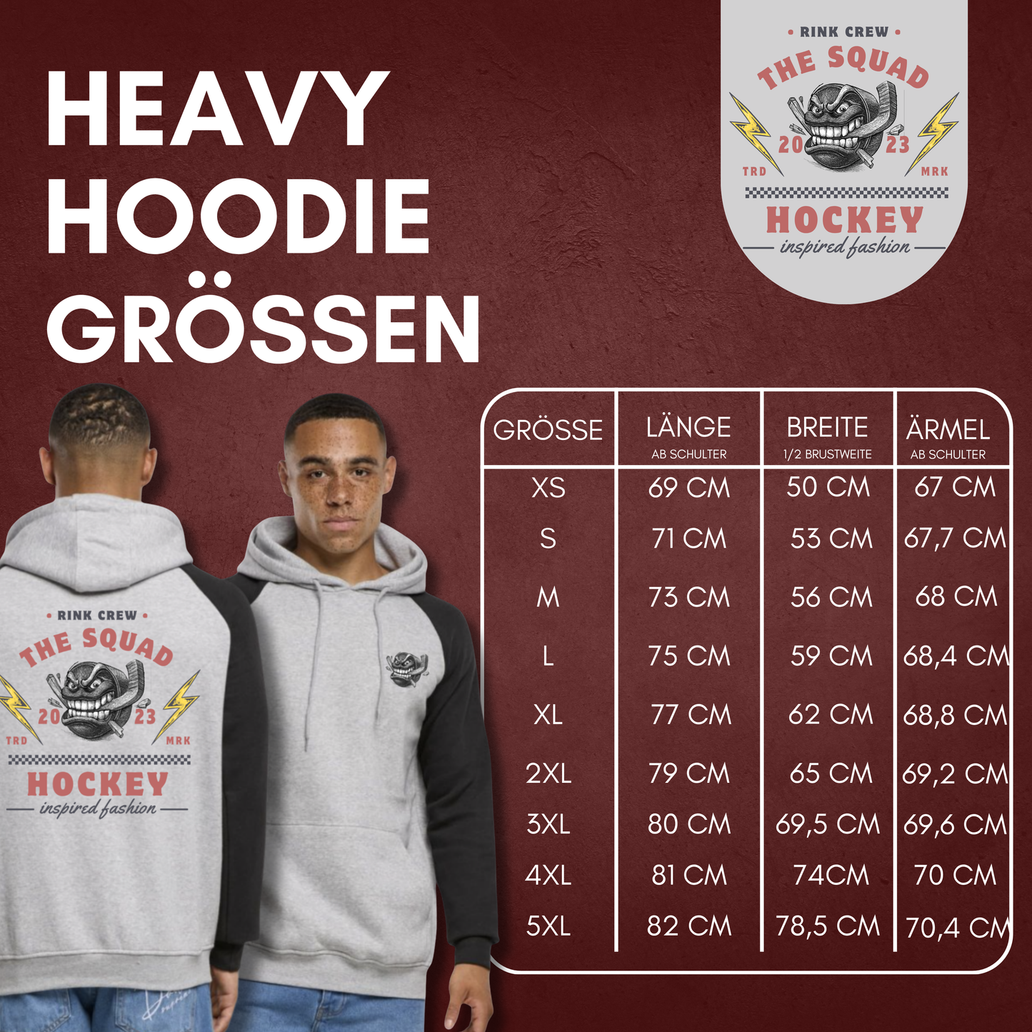 "RETRO RINK CREW" The Squad Raglan Hoody