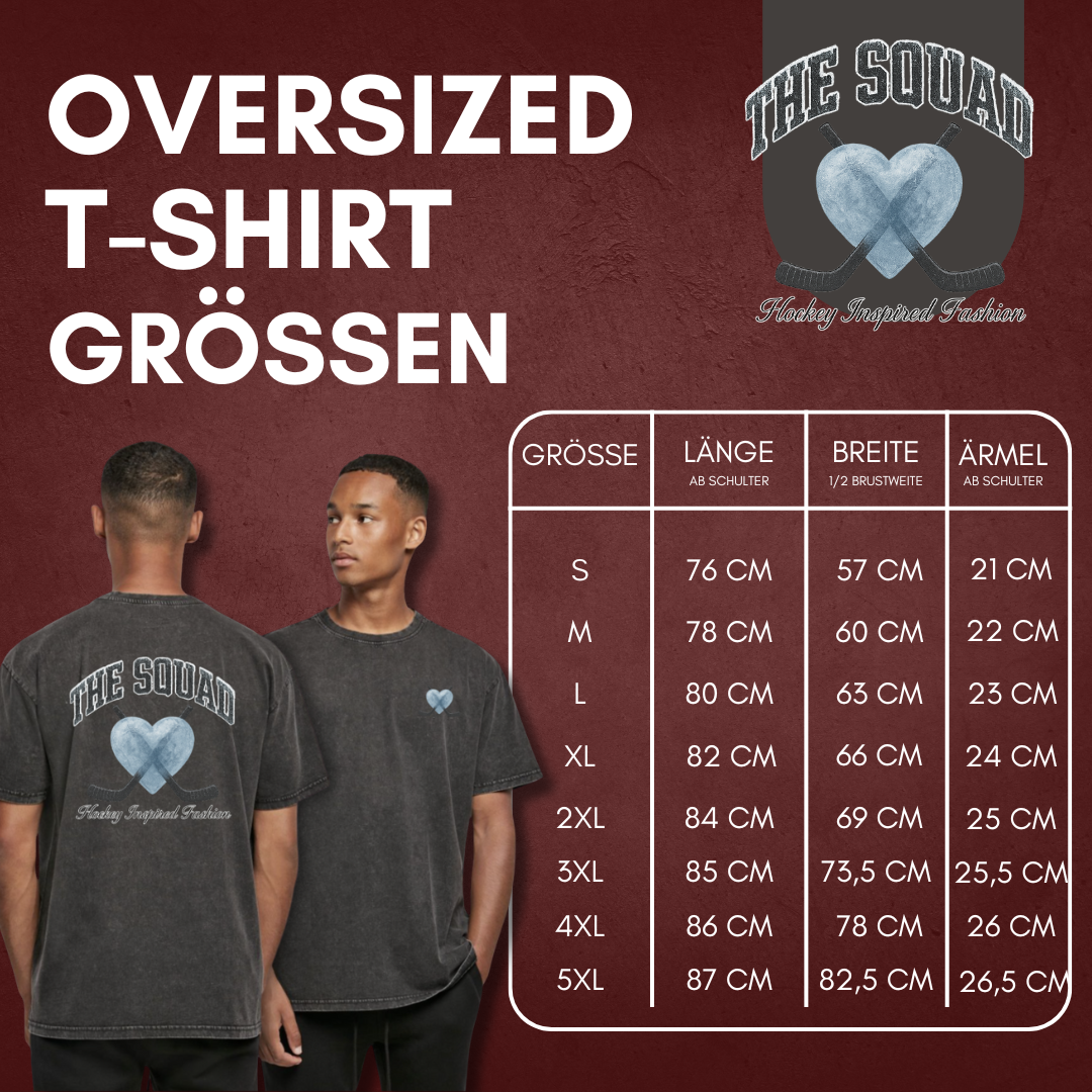The Squad "Frozen Heart" Acid Washed Oversized T-Shirt
