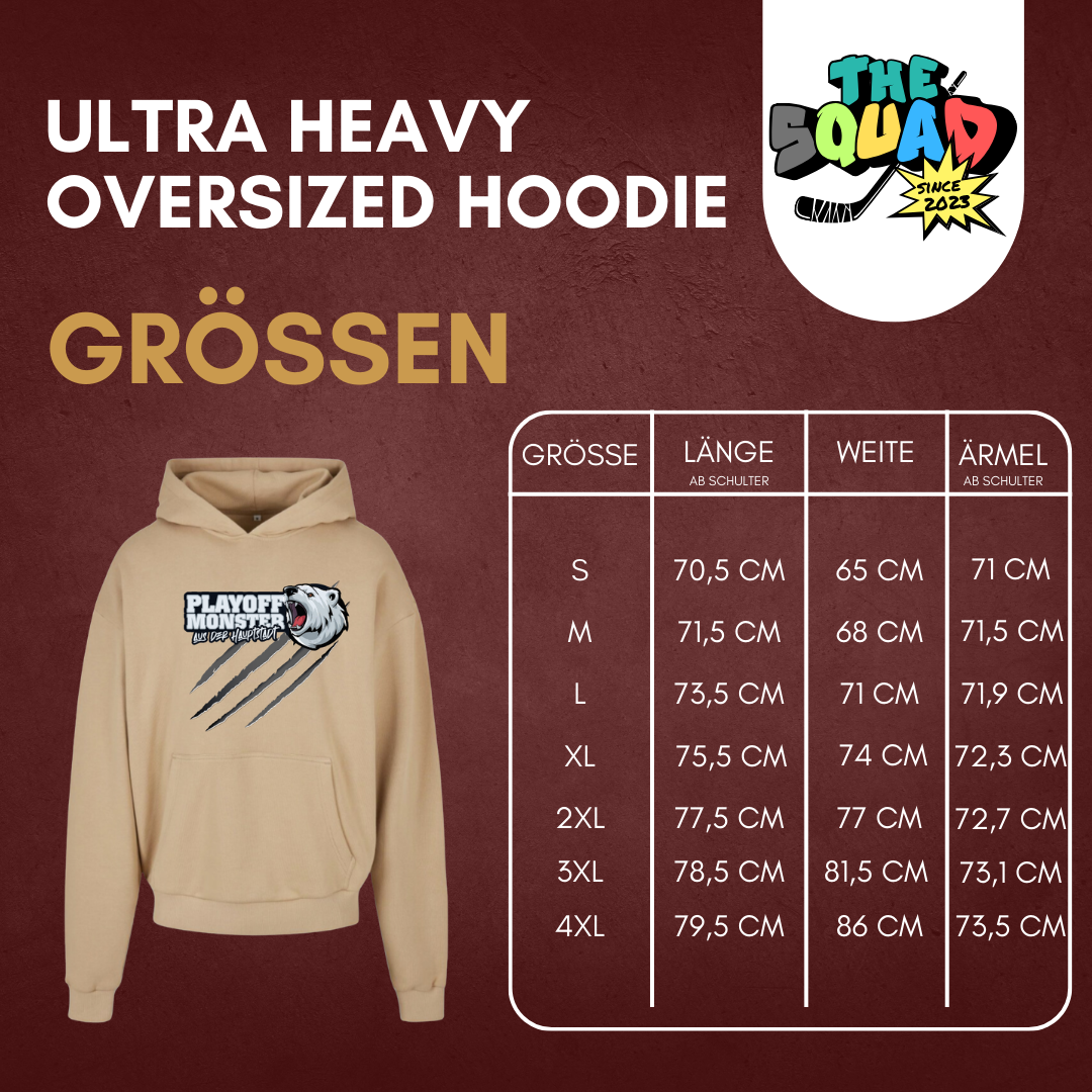 "Playoff Monster" Oversized Hoodie in 2 Farben