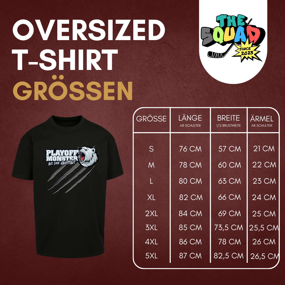 "Playoff Monster" Oversized T-Shirt in 2 Farben