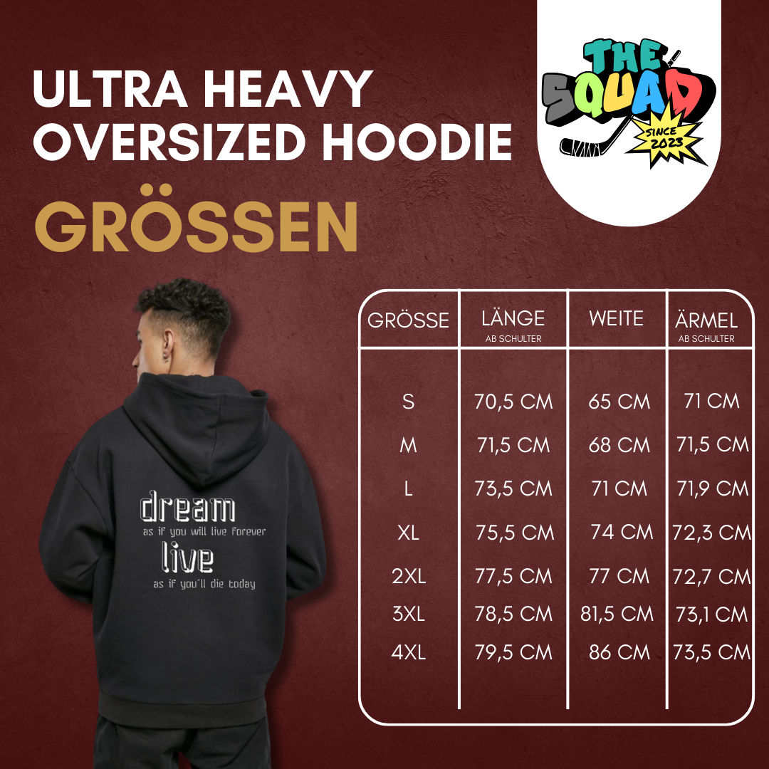 ππππ πΎπππ€ "dream/live" Ultra Heavy Oversized Hoodie in 2 Farben