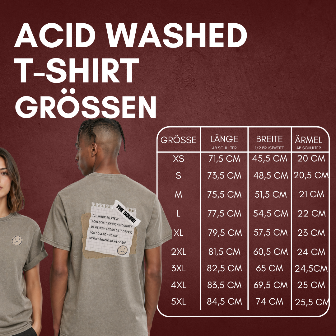 "SCHIRI WERDEN" The Squad Hockey Acid Washed T-Shirt
