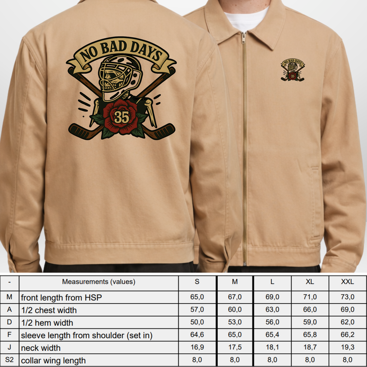 "NO BAD DAYS" Jerry Kuhn X The Squad Workwear Jacket