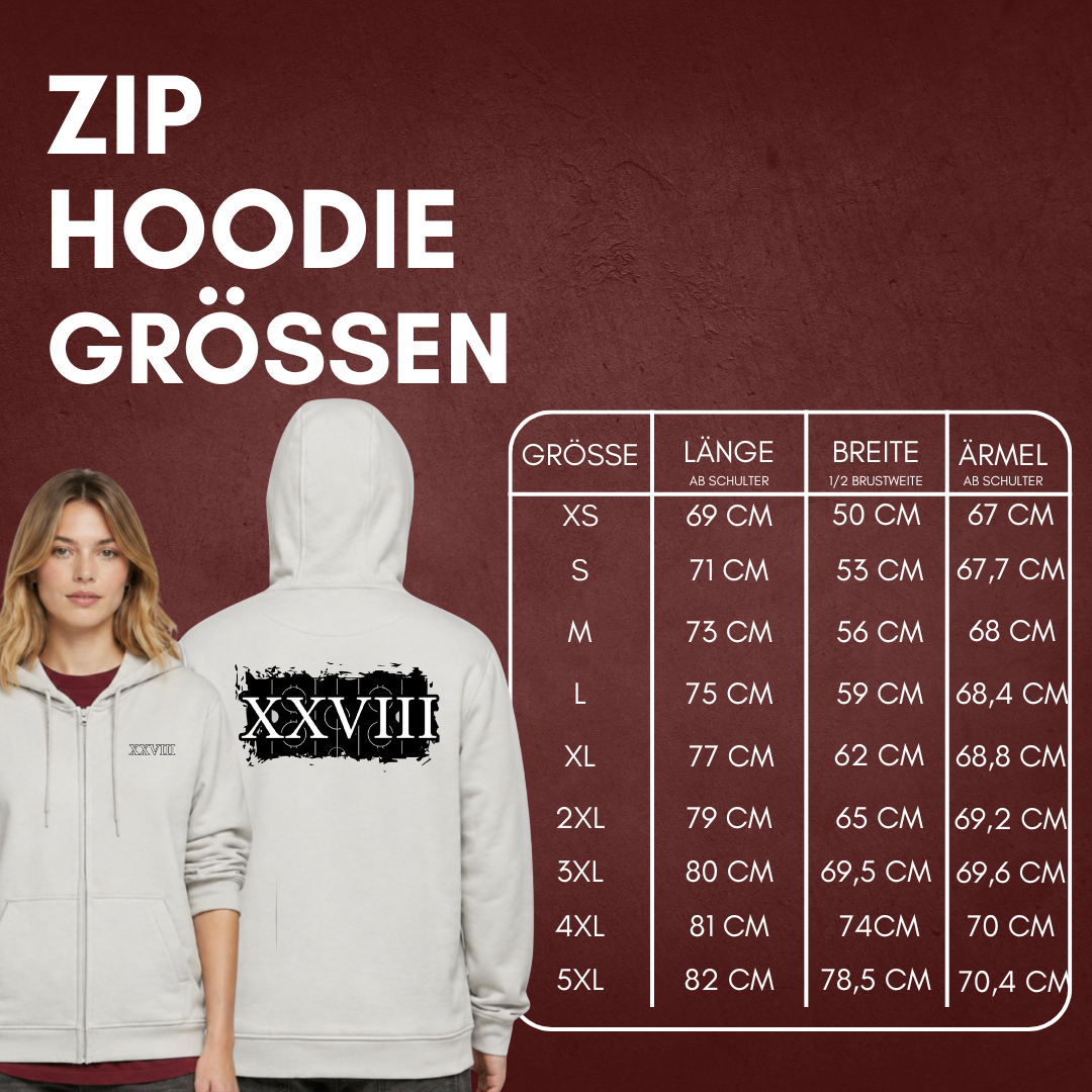 "XXVIII" Markus Lillich X The Squad Heavy Zip Hoody