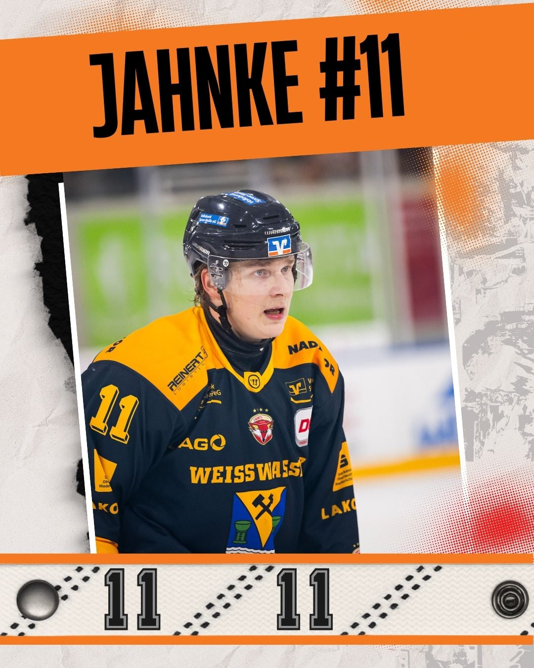 #11 Eishockey Armband Charlie Jahnke #11 - GAMECODE Lace Armband