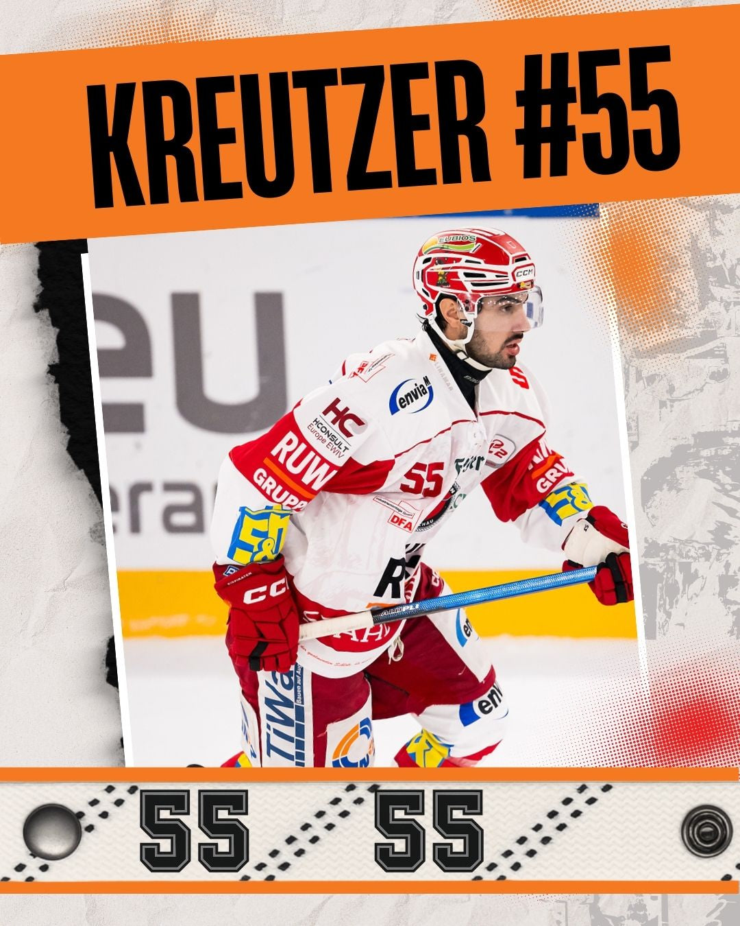 #55 Eishockey Armband Gregory Kreutzer #55 - GAMECODE Lace Armband
