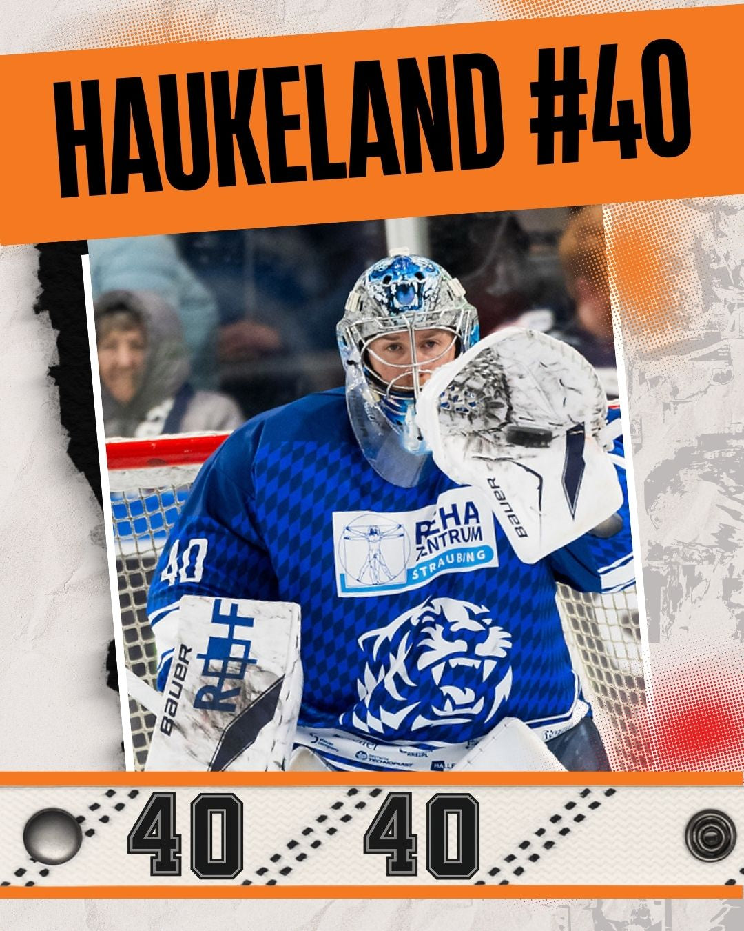 #40 Eishockey Armband Henrik Haukeland #40 - GAMECODE Lace Armband