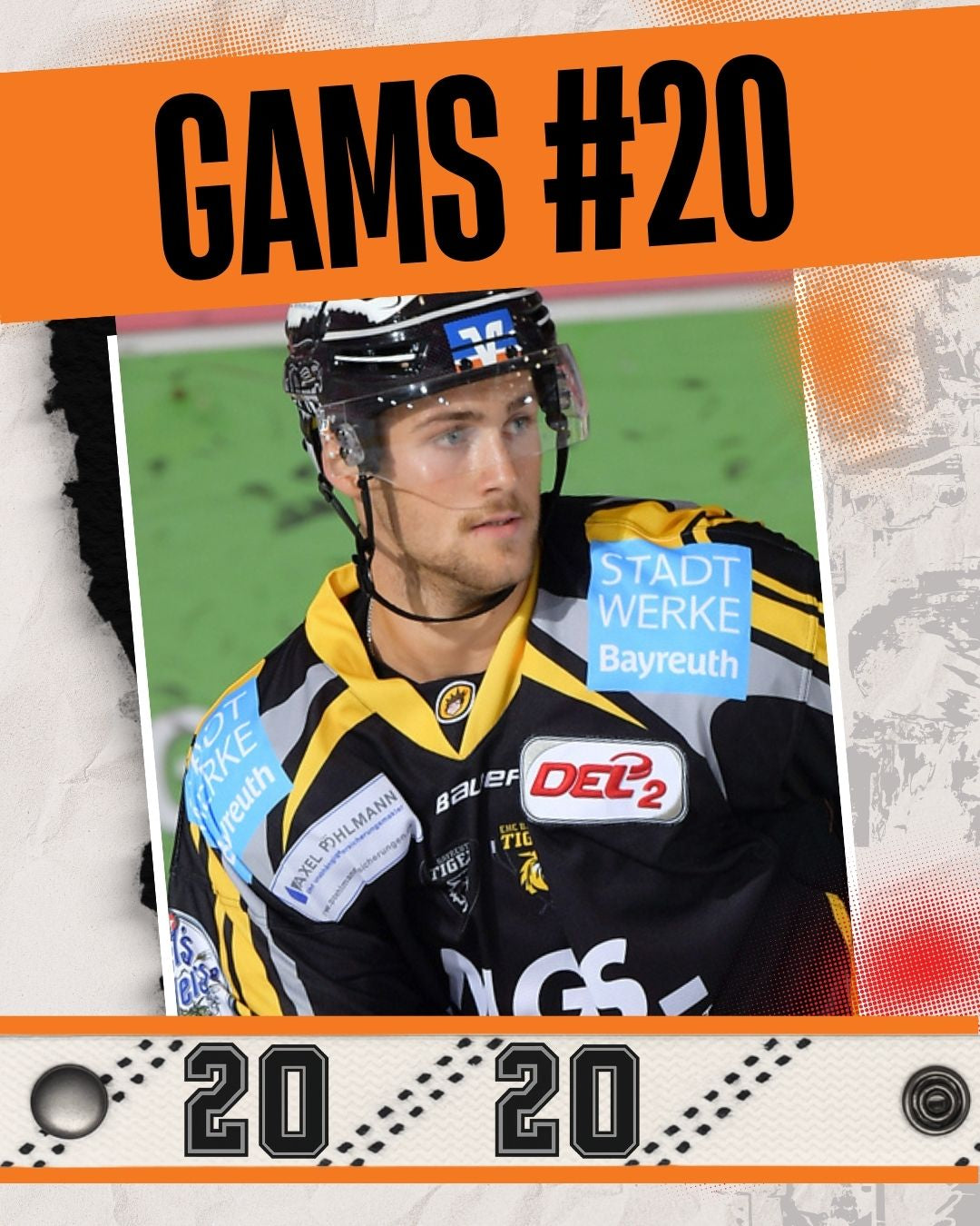 #20 Eishockey Armband Timo Gams #20 - GAMECODE Lace Armband