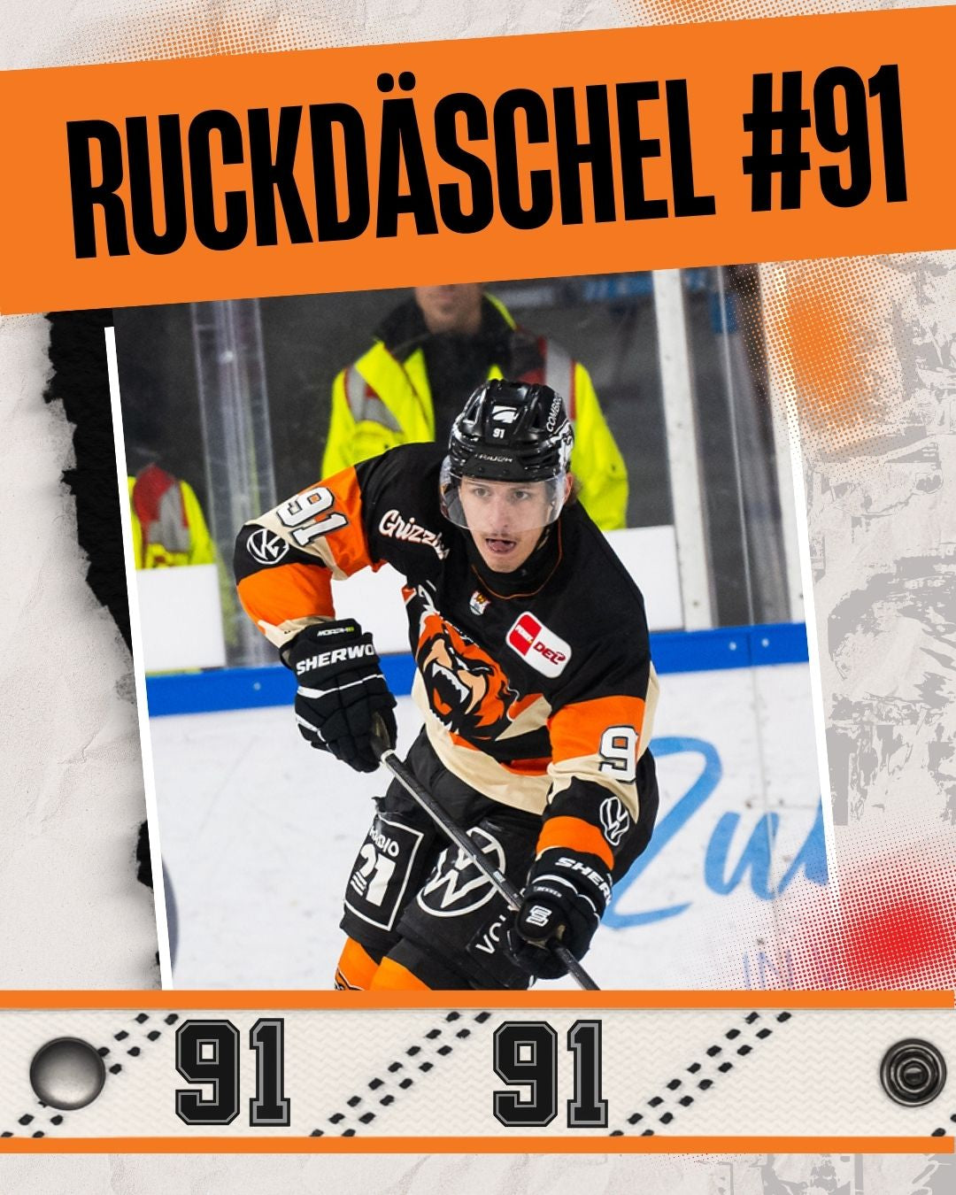 #91 Eishockey Armband Timo Ruckdäschel #91 - GAMECODE Lace Armband