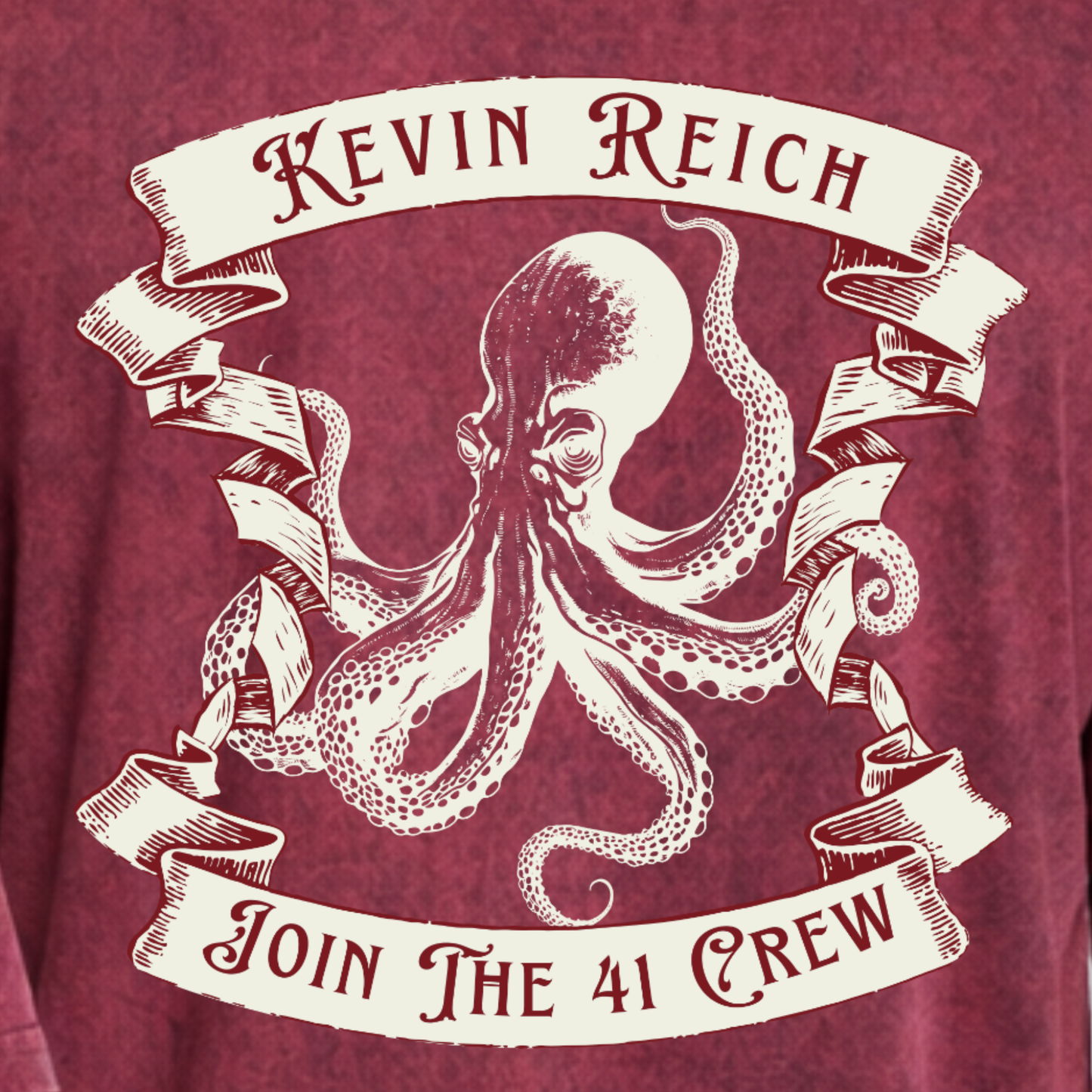 "41 CREW" Kevin Reich X The Squad Acid Washed T-Shirt