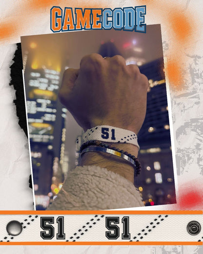 #51 Eishockey Armband Cody Brenner #51 - GAMECODE Lace Armband
