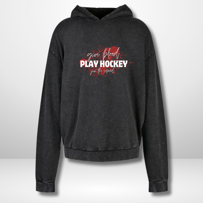 THE SQUAD "Give Blood" Acid Washed Oversized Hoodie