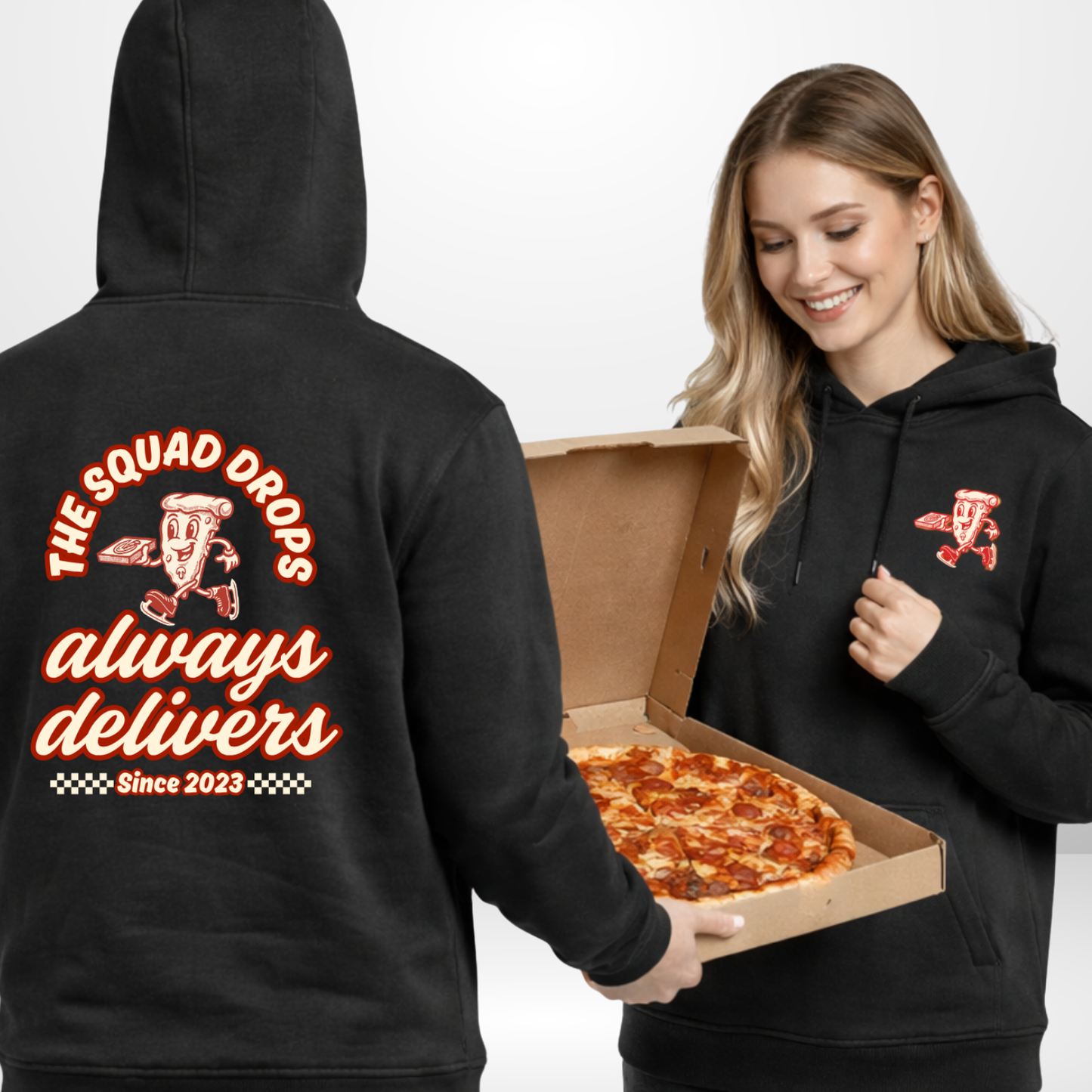 "ALWAYS DELIVERS" The Squad Heavy Hoody