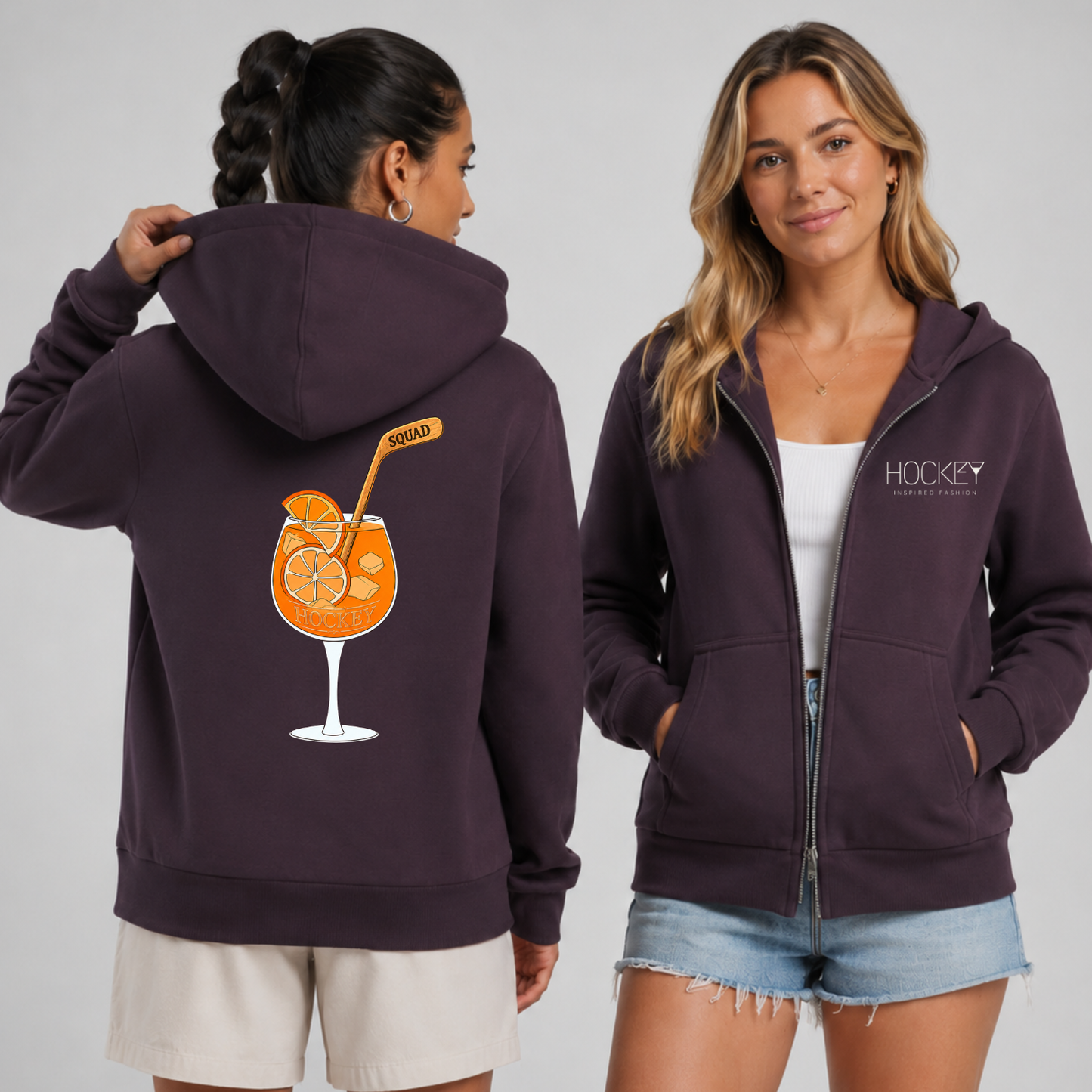 "APERITIVO SQUAD" The Squad Hockey Ladies Zip Hoody