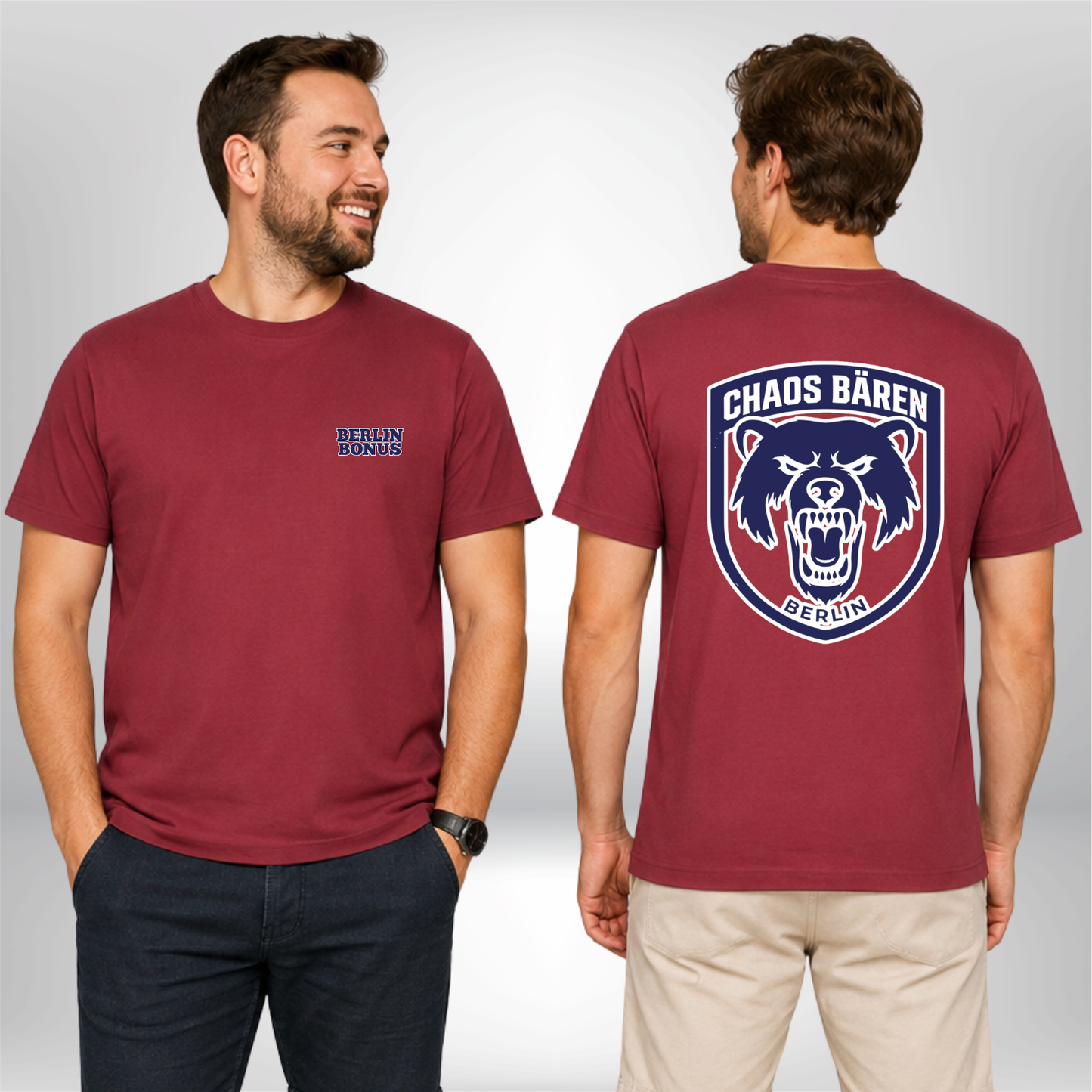 "BERLIN BONUS" Chaos Bären X The Squad Fanclub T-Shirt in 2 Farben