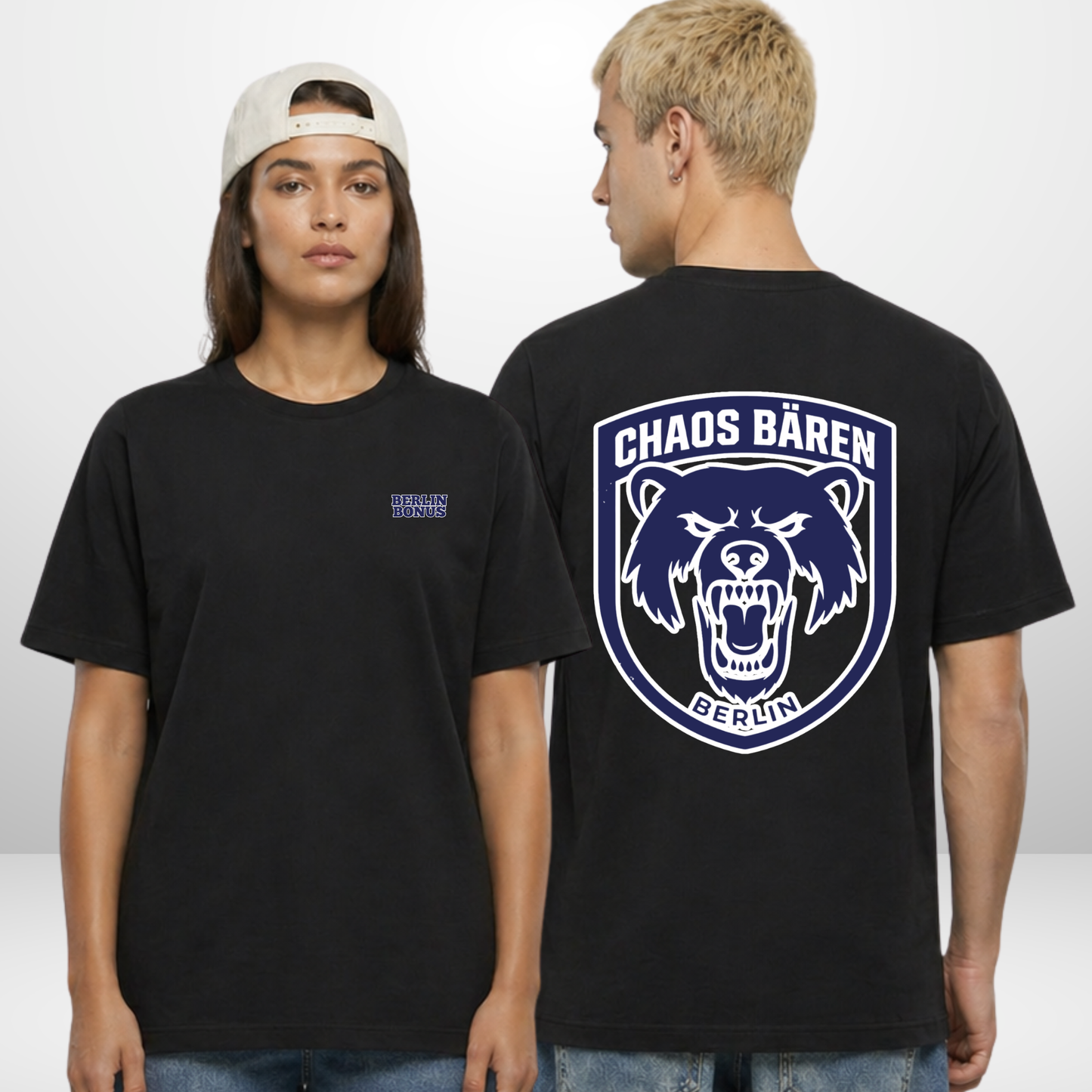 "BERLIN BONUS" Chaos Bären X The Squad Fanclub T-Shirt in 2 Farben